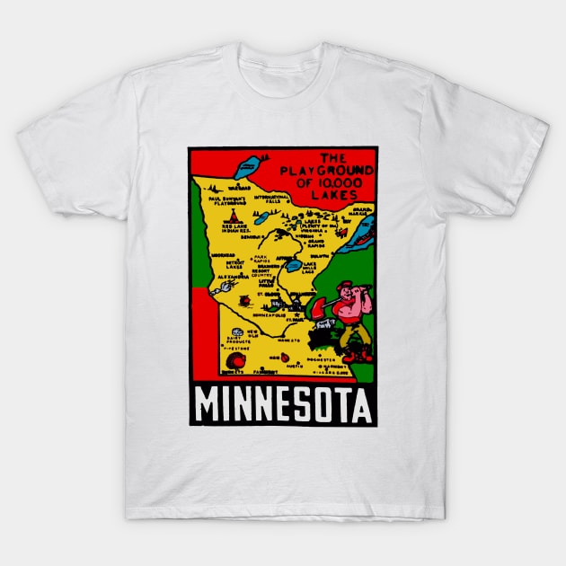 Vintage Minnesota Decal T-Shirt by zsonn